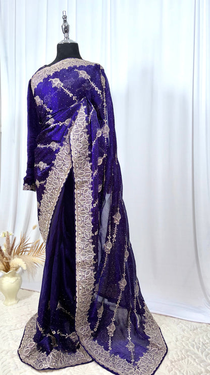 Saree prêt à porter/ One minute saree - Indigo Rani